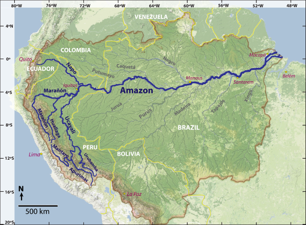 What is the source of the Amazon River?